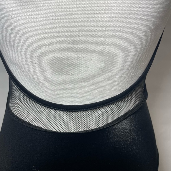 Blackmilk sweat heart mesh fish neck high neck open back bodysuit - Picture 9 of 9